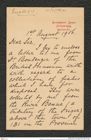Nachlass Franz Steindachner, Brief von Norton Smith an Franz Steindachner (01.08.1906), Inv.Nr. 493.01, Seite 1